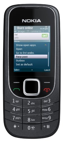 Nokia 2323 classic Cellulare (GPRS, Bluetooth, E-Mail) black [Importato da Germania]