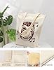 XIARON Unbleached Canvas Tote Bag happy monkey with flying musical notes 340g/m² thick fabric Uses as a tool bag L Coffee #2