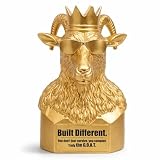 FRBFRB Motivational Gifts for Men - Built Different G.O.A.T. Statue | Gym Gifts for Men, Post Surgery Recovery Gift, Cancer Survivor, Fitness Bodybuilding Decor - Gold 6.7'