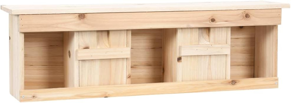 vidaXL Durable Sparrow House with 5 Rooms, Firwood Birdhouse, Outdoor Wooden Bird Nest, Easy-to-Maintain Garden Ornament - Perfect for Wild Birds