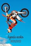  Agenda escolar 2021-2022: agenda escolares 1 día por página 2021-2022/moto/ para estudiantes primaria Colegio secundaria / calendario,diaria y mensual , -A5