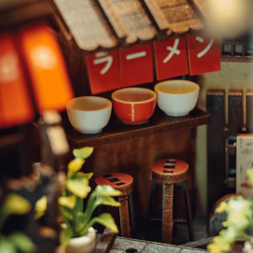 Image of ANAVRIN Book Nook Kit Kyoto Gion - DIY 3D Wooden Booknook for Adults, Teens and Book Lovers, Bookshelf Insert Library Decor, Creative Gift for Family, Friends, and Elderly