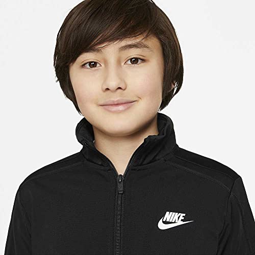 Nike Sportswear Unisex Big Kids Tracksuit Jacket Pants Set (as1, alpha, l, regular, Black/Black/Black/White)4