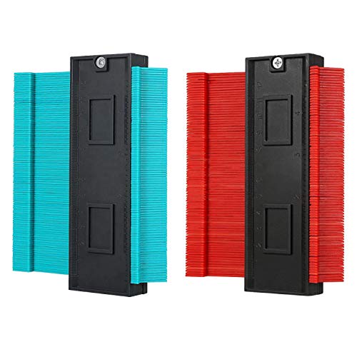2 Pack Contour Gauge Duplicator 5 Inch Plastic Profile Copy Gauge Ruled Contour Duplication Tiling Laminate Measure Tool (5