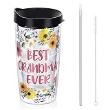 DAZLUTE Grandma Tumbler, Grandma Gifts for Christmas Birthday Mother’s Day, Best Grandma Ever Double