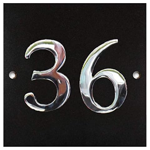 Custom Black Granite House Number Plaque Cover
