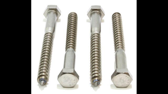 Image of Bolt Dropper 25 Pack 3 /8 x 4 Inch Stainless Steel Lag Bolts - Hex Head Screws with Coarse Threads - Heavy Duty 304 Grade Rust Resistant Coach Bolts for Wood and Outdoor Projects - Plain Finish