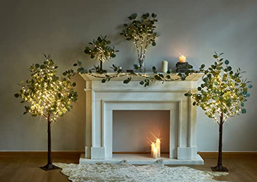 Litbloom Lighted Eucalyptus Tree 4Ft 160 Fairy Lights, Artificial Plant Tree With Lights For Indoor Outdoor Home Bedroom Wedding Spring Easter Decoration #TOP2