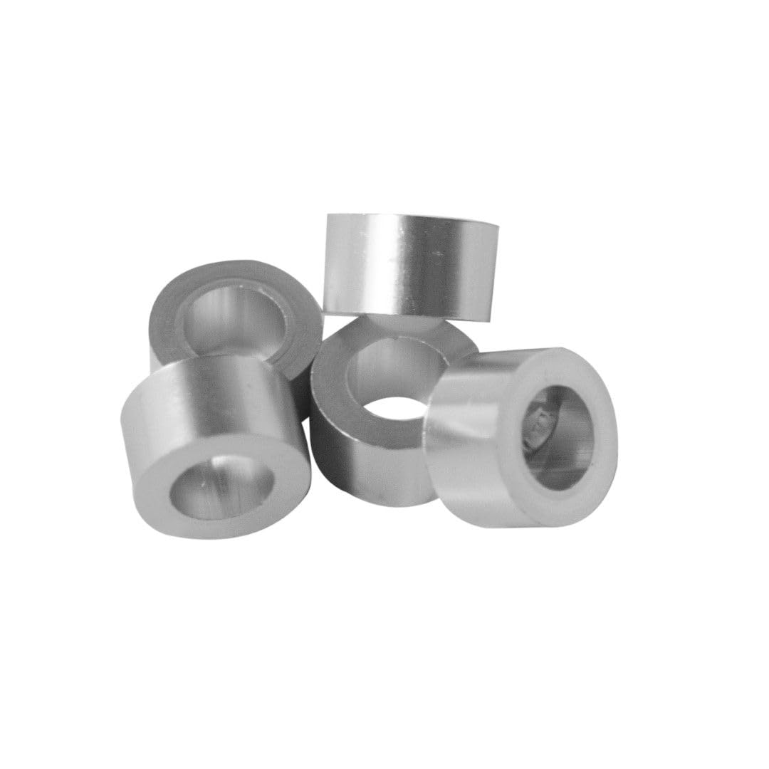 Aluminum Spacer 7/16 OD x 1/4 ID x Choose Your Length, Round Spacer Unthreaded Standoff Bushing Plain Finish, Fits Screws Bolts ¼ or M6 by Metal Spacers Online (1/4 Length, 100 Pack)