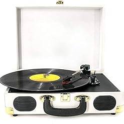 Bluetooth Portable Valise Record Player 33/45/78 RPM Record Holder 3 + Speed + Turntable Record Player Turntable Vinyl… - Les Beatles, Paul McCartney, John Lennon, RIngo Starr, George Harrison Bluetooth Portable Valise Record Player 33/45/78 RPM Record Holder 3 + Speed + Turntable Record Player Turntable Vinyl… – Image 3