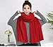Wander Agio Women's Warm Long Shawl Winter Large Scarf Pure Color Wine Red