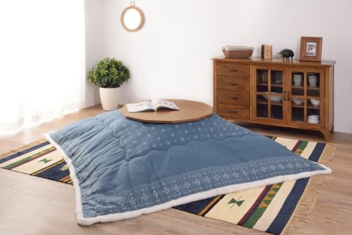 AZUMAYA KT-110 Kotatsu Heater Table, W31.5 x D31.5 x H15.4 Inches, Natural Oak and Rubber Wood Material with Dodecagon Shape Table Top, Home and Living, Walnut Brown Color - Thumbnail 5