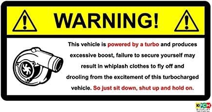 Warning Turbo Boost Inside Sticker Decal JDM Jap Drift Vw Euro Dub Car Sticker - Self Adheisve Vinyl 150Mm X 80Mm