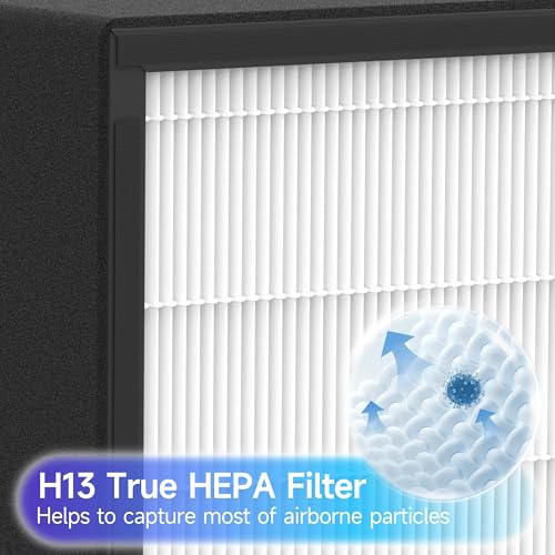Image of 2 Packs FIT50 HEPA Carbon Replacement Filter Compatible with BreatheSmart FIT50 Air Cleaner Purifier, Part Number FF50-Fresh, 2pcs 2-in-1 HEPA Carbon Filter and 2pcs Pre-filters