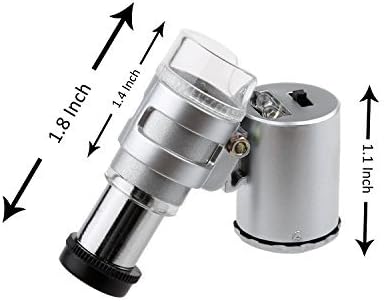60X Mini Illuminated Jeweler LED UV Lens Loupe with Kare and Kind Retail Package (2pcs 60X)
