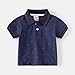 Toddler Baby Fashion Printed T-Shirts Lapel Button Little Kids Polo Shirt Short Sleeve Slim Fit Top (Navy,90/18-24 M,Unisex,Big Kid,US,Age,18 Months,24 Months)