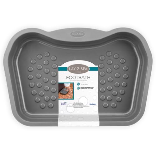 Lay-Z-Spa Foot Bath Tray Accessory for Hot Tubs and Spa Pools, Non Slip, Heavy Duty Design, BWA0011, Grey, 21.34 x 14.17 x 3.54 Inches