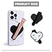 Lip Gloss Phone Case Holder, Silicone Lip Holder, Lipstick Phone Cases, with Back Adhesive, Soft and Easy to Clean, Stylish and Eye-Catching, for Most Phone Models, Black H
