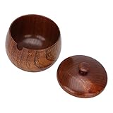 Keenso Barattolo per Spezie in Legno, Vaso Classico Giapponese con Chiusura Ribaltabile per, Scatola per Spezie Resistente e Antipolvere per la Casa, Legno, Giuggiola Acida (Modello grande laccato)