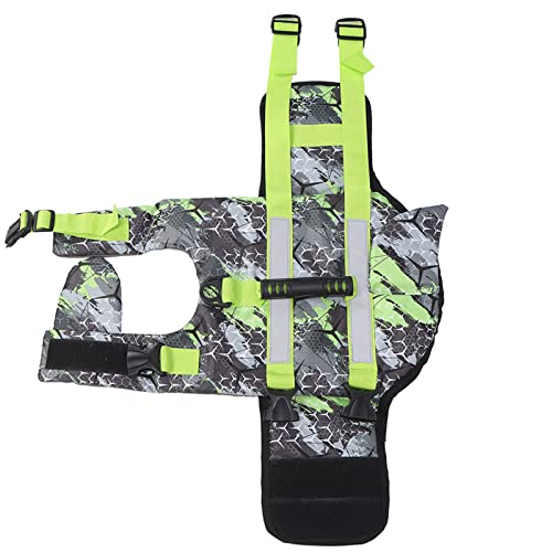 Qukaim Chaleco salvavidas para perro, chaleco salvavidas ajustable para perros con mango ergonómico, chaleco de natación flotante para seguridad, talla S, ideal para natación y actividades acuáticas