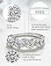 IMOLOVE Moissanite Wedding Bands for Women, Trendy 0.8 Carat Marquise Eternity Wedding Band Everyday Fashion Silver Moissanite Rings for Women with 18K White Gold Plated Size 7
