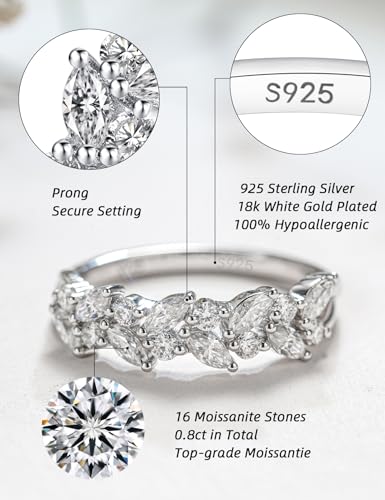 Save 30% on IMOLOVE Moissanite Wedding Bands for Women - Image 3