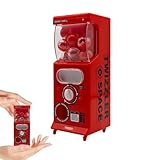 POZCMJM Gumball Machine Mini Plastic Bubble Gum Machine 1/14 Scale for Kids Toy Vending Candy Machine Dispensers Montessori Toys for Age 5-7 Birthday Sensory Toys Figurines Gifts Claw Machine Red