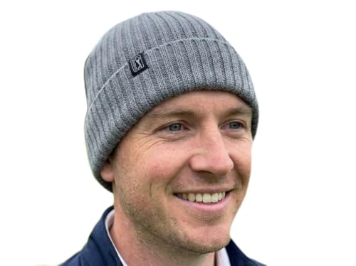 Bonnet homme PGA Tour Waffle Knit noir en maille gaufre classique