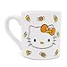 Silver Buffalo Sanrio Hello Kitty Candy Corn Wax Resist Ceramic Pottery Mug | Large Coffee Cup For Tea, Espresso, Cocoa | Holds 14 Ounces