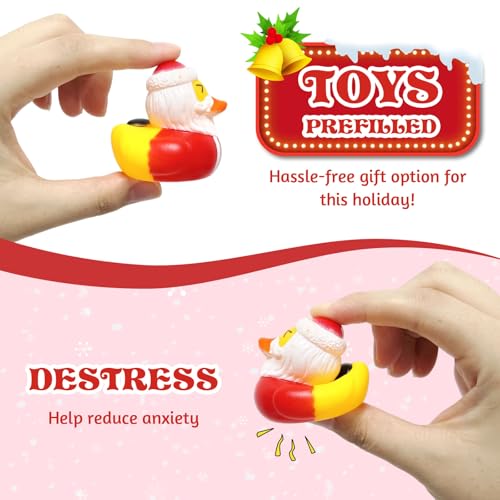 CHANCCI 24 Rubber Duck Advent Calendar,Rubber Ducks Bath Toy,24 Pcs Novelty Bath Duck,Mini Float Duckes Squeaky Bath Duckies,Cute Bath Toys for Party Supplies, Helmets, Car Decoration - Image 6