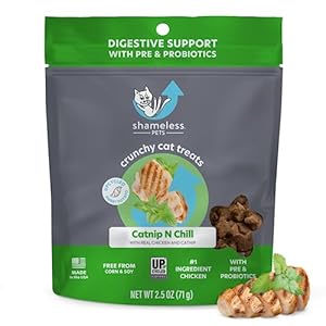 Shameless Pets Digestive Health Catnip Chicken Crunchy Cat Treats