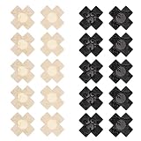 iEFiEL 5/8/10 Paar Damen Nippelabdeckung Brust Aufkleber Klebe BH Unsichtbare Einweg-Nippelabdeckung Nipple Covers für Bikini Hochzeit Abendkleid A Schwarz&Nackt Einheitsgröße