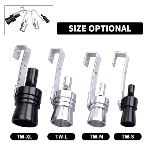 Mofle trasero simulador de sonido turbo universal para mejorar el sonido del escape de coche L 2