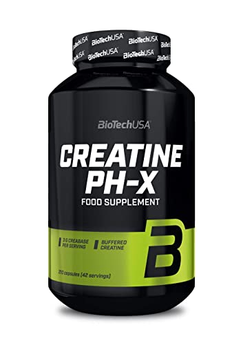BioTechUSA Creatine Ph-X capsules | Creatina tamponada | 3g CreaBASE por porción, 210 cápsulas