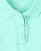 The Children's Place Girls' Uniform Long Sleeve Ruffle Pique Polo, Seafrost Single, XX-Large