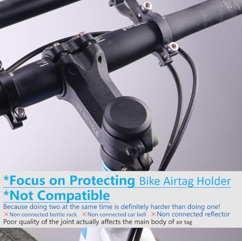 ipuplar Not Compatible, Only Focused on Protecting Bike Air tag Holder, 3 Accessories, Minimum Installation. Ultra Light, Concealed, Waterproof, Durable, 31.8mm Head Tube Bicycle (Excluding Air tag)