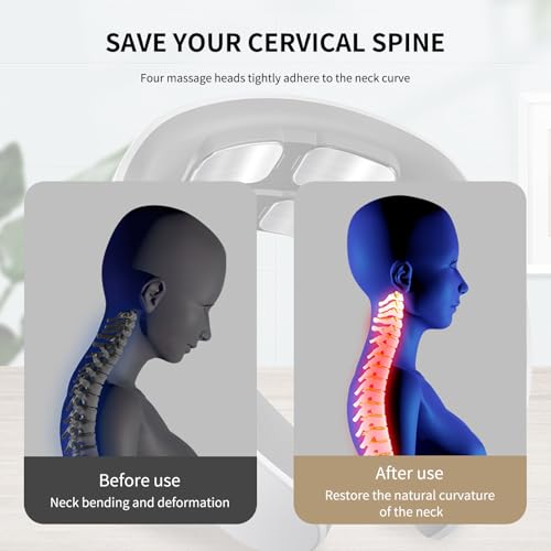 Masajeador Cervical,Masseur Electrique de Cou Nuque,6 Modos y 9 Niveles con Función de Calentamiento,Masajeador Cuello Cervical,para Uso Doméstico en Oficina - imagen 7