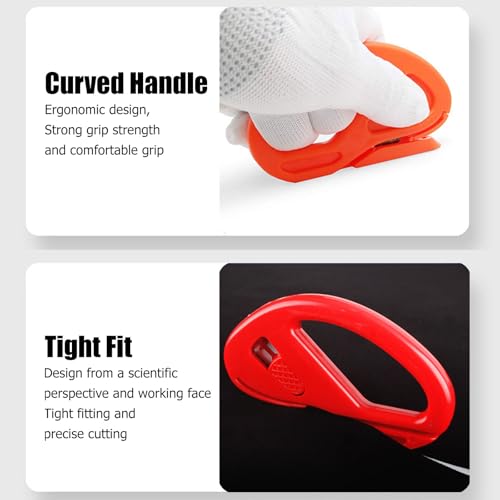 2PC Safety Cutter Vinyl,Car Wrap Cutting Tool,Gift Wrapping Paper Cutter Replaceable,Carbon Fiber Cutting Application Knife Tool,for Christmas,Birthdays, and Holiday Wrapping Paper,Kiuiom - Image 4