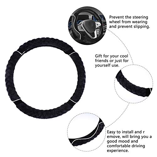 FAVOMOTO Tampa Do Volante Carro de Pelúcia Quente Tampa Do Volante Acessórios Antiderrapantes Do Car