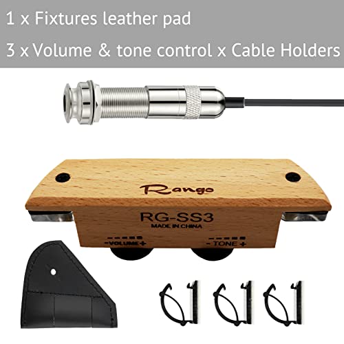 Acoustic Guitar Pickup Contact Microphone Piezo Transducer Cello Banjo Ukulele Mandolin Guitar Microphone Pickup (Beech Wood Pickup) #TOP3