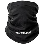 YESWELDER Flame Resistant Neck Gaiter, Welding Face Mask Black Headwear Bandana
