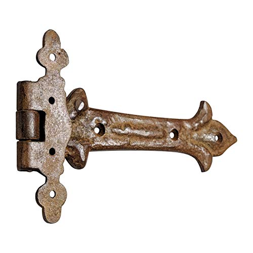 Image of Adonai Hardware Adonijah Cast Iron Tee Hinge (Rust Living Finish) - Supplied as 2 Pieces per Pack