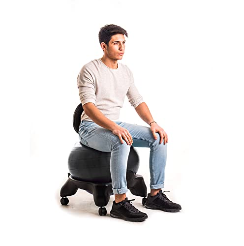 Chaise ergonomique avec ballon siège de bureau postural réglable