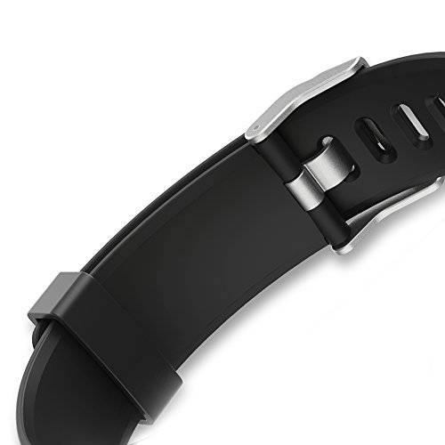 Demiawaking Armband Ersatz Zubehör für ID115Plus HR Smart Watch (Schwarz)