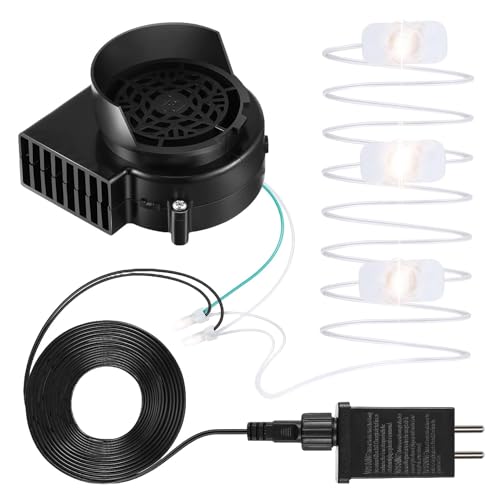 Dtaigou Ventola Di Ricambio Per Decorazioni Gonfiabili,Ventilatore Di Ricambio Per Gonfiabili,Ventilatore gonfiabile natalizio 12V con corda luminosa a LED | Sostituzione 'aeratore per decorazioni
