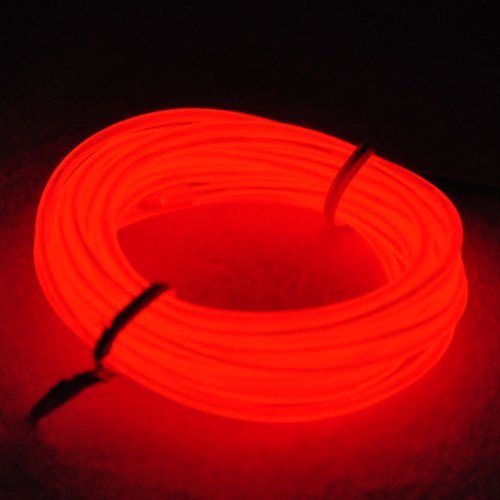 i-Deal 9ft AA Battery Powered El Wire Neon Lights Glowing Strobing Electroluminescent Wire