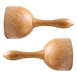 HIAKDOFT 2 piezas Herramientas de Masaje Gua Sha de Madera Masajeador Corporal con Ventosas Diseño Ergonómico Antideslizante para Uso Doméstico y Relajación Muscular