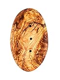 levandeo Olivenholz-Seifenschale ca.12x8cm Oval Seifenhalter mit Rillen Badzubehör Holz Natur...