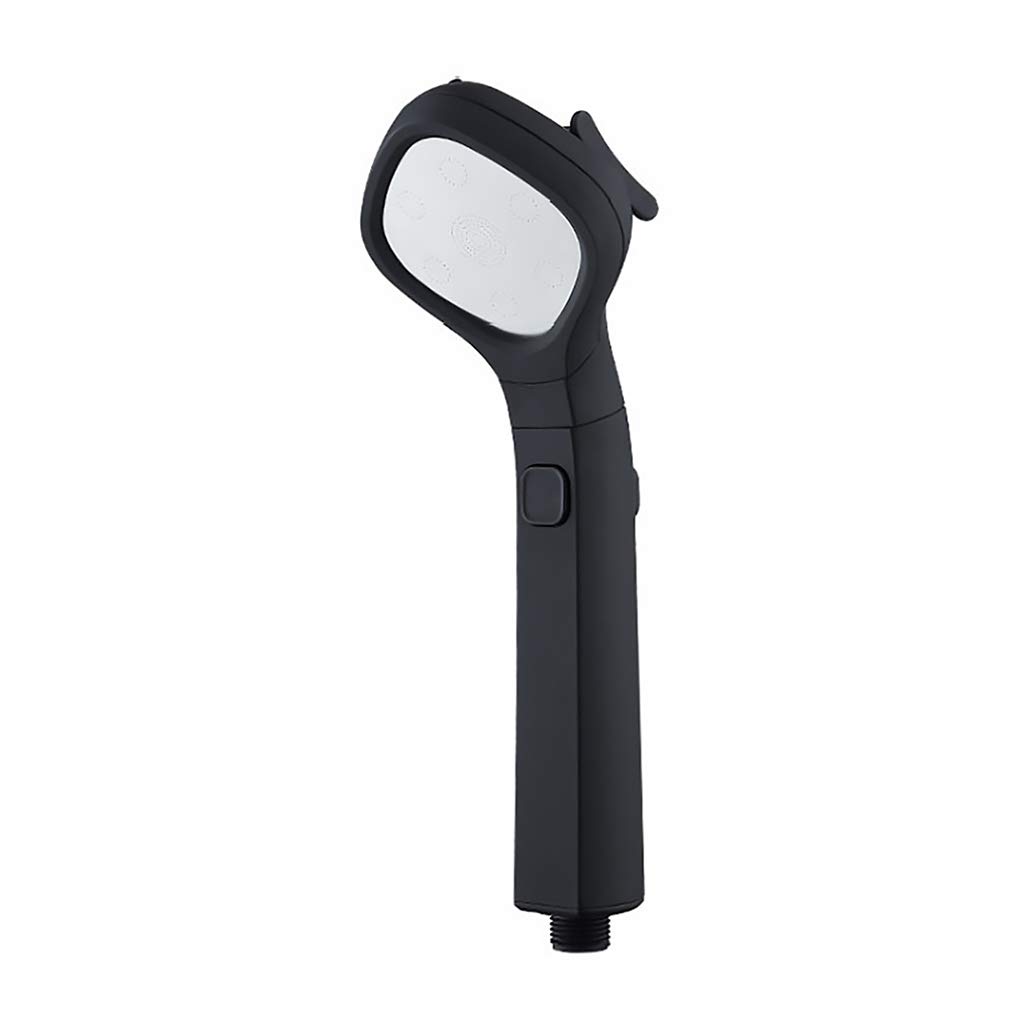 Pommeau de douche haute pression noir avec jet réglable 4 vitesses pour salle de bain