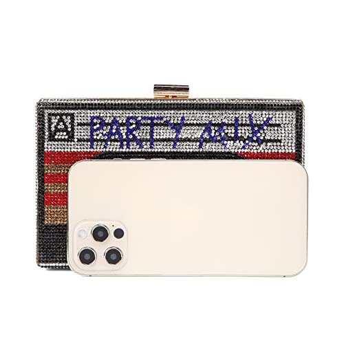 Image of Women Retro Crossbody Bag Rhinestone Fun Unique Evening Clutch Purses for Women